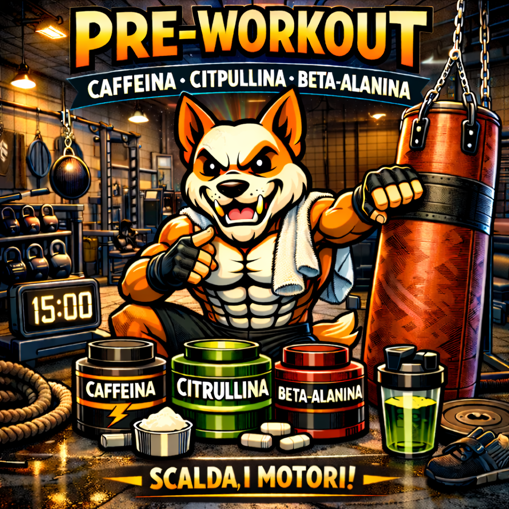<p>Pre-workout: caffeina, citrullina e beta-alanina</p>

