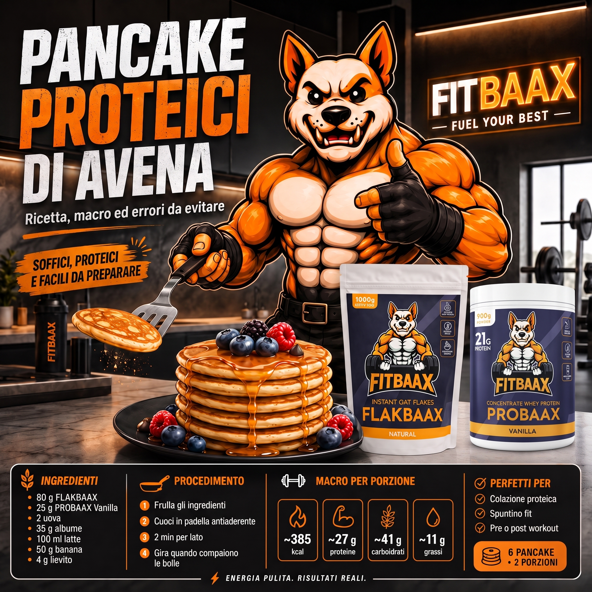 <p>Pancake proteici di avena: ricetta, macro ed errori da evitare</p>

